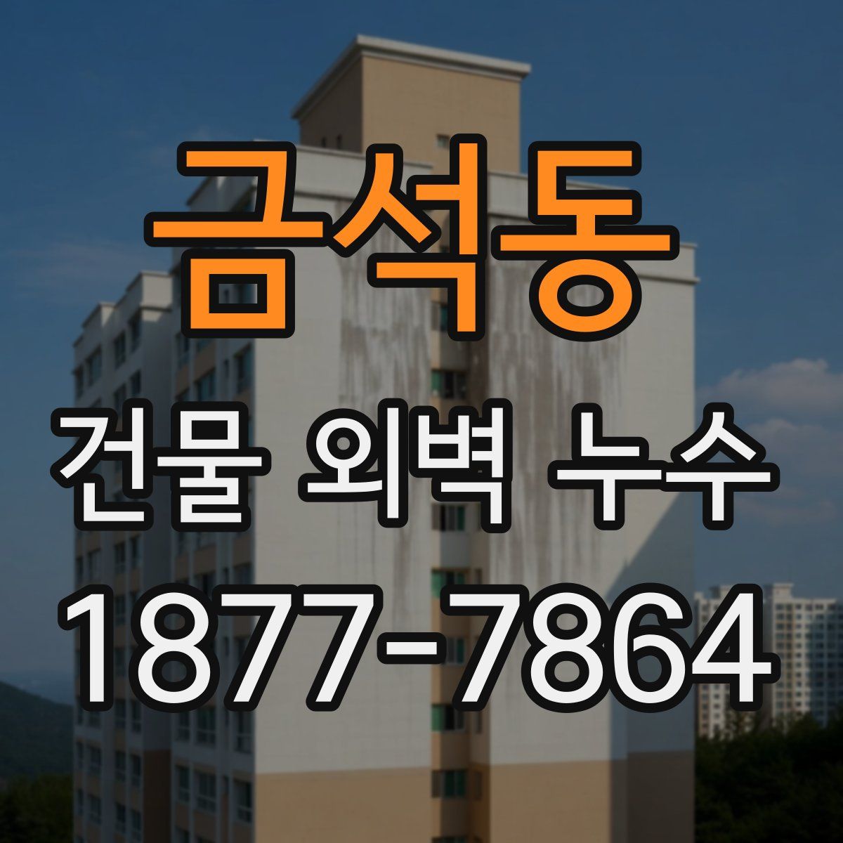 금석동 건물 외벽 누수
