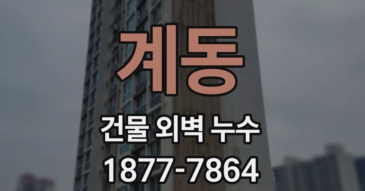 계동 건물 외벽 누수