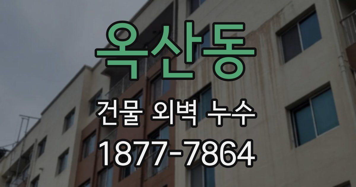 옥산동 건물 외벽 누수