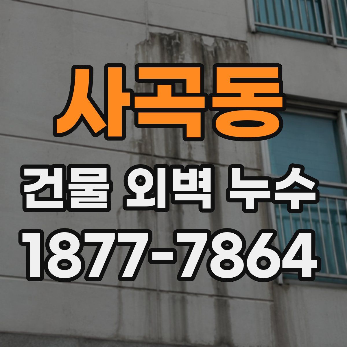 사곡동 건물 외벽 누수
