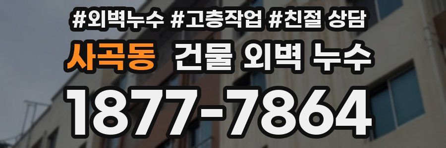 사곡동 건물 외벽 누수
