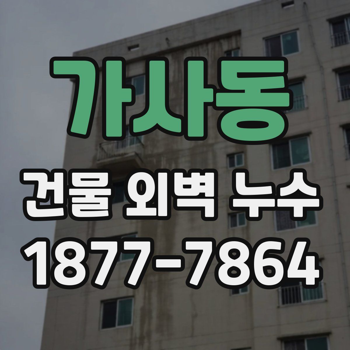 가사동 건물 외벽 누수