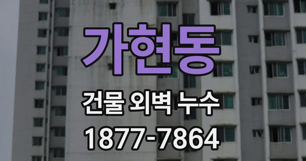 가현동 건물 외벽 누수