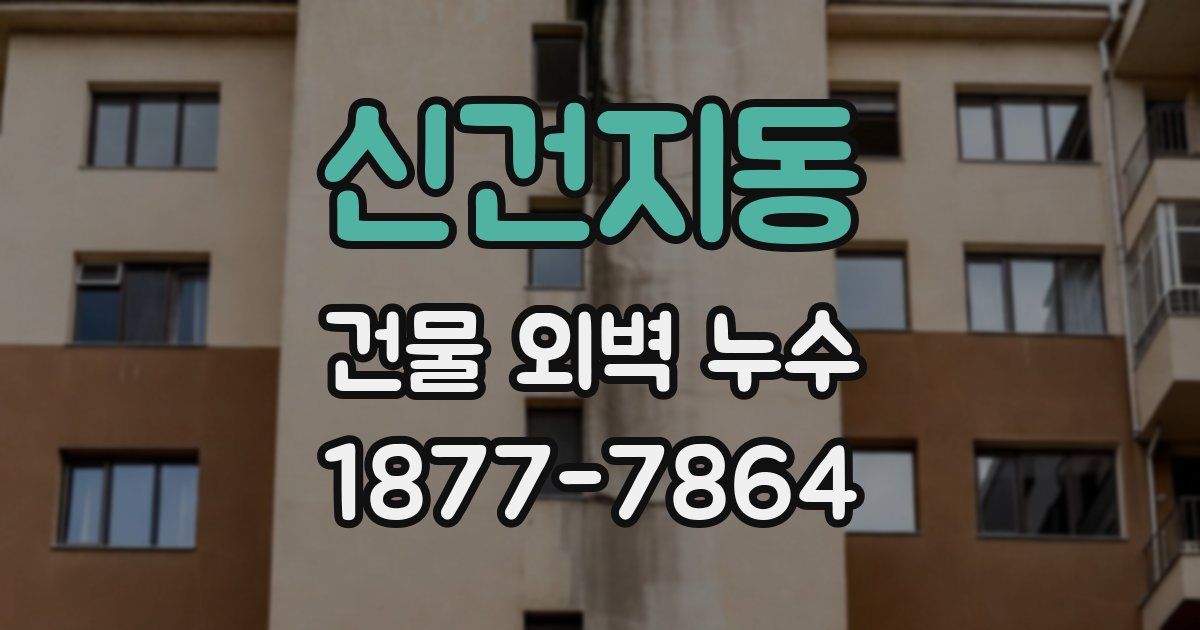 신건지동 건물 외벽 누수