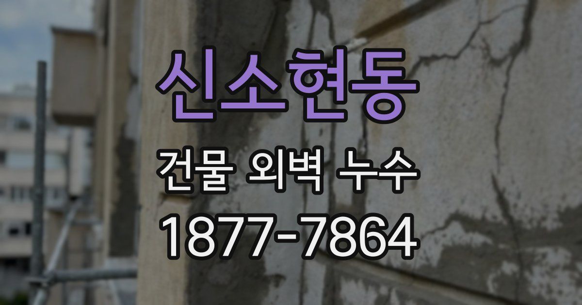신소현동 건물 외벽 누수