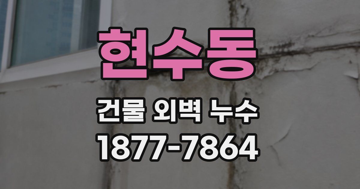 현수동 건물 외벽 누수