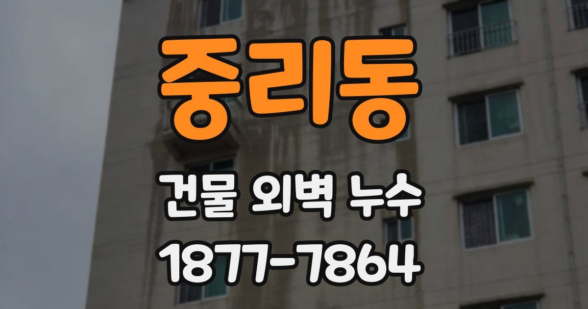 중리동 건물 외벽 누수