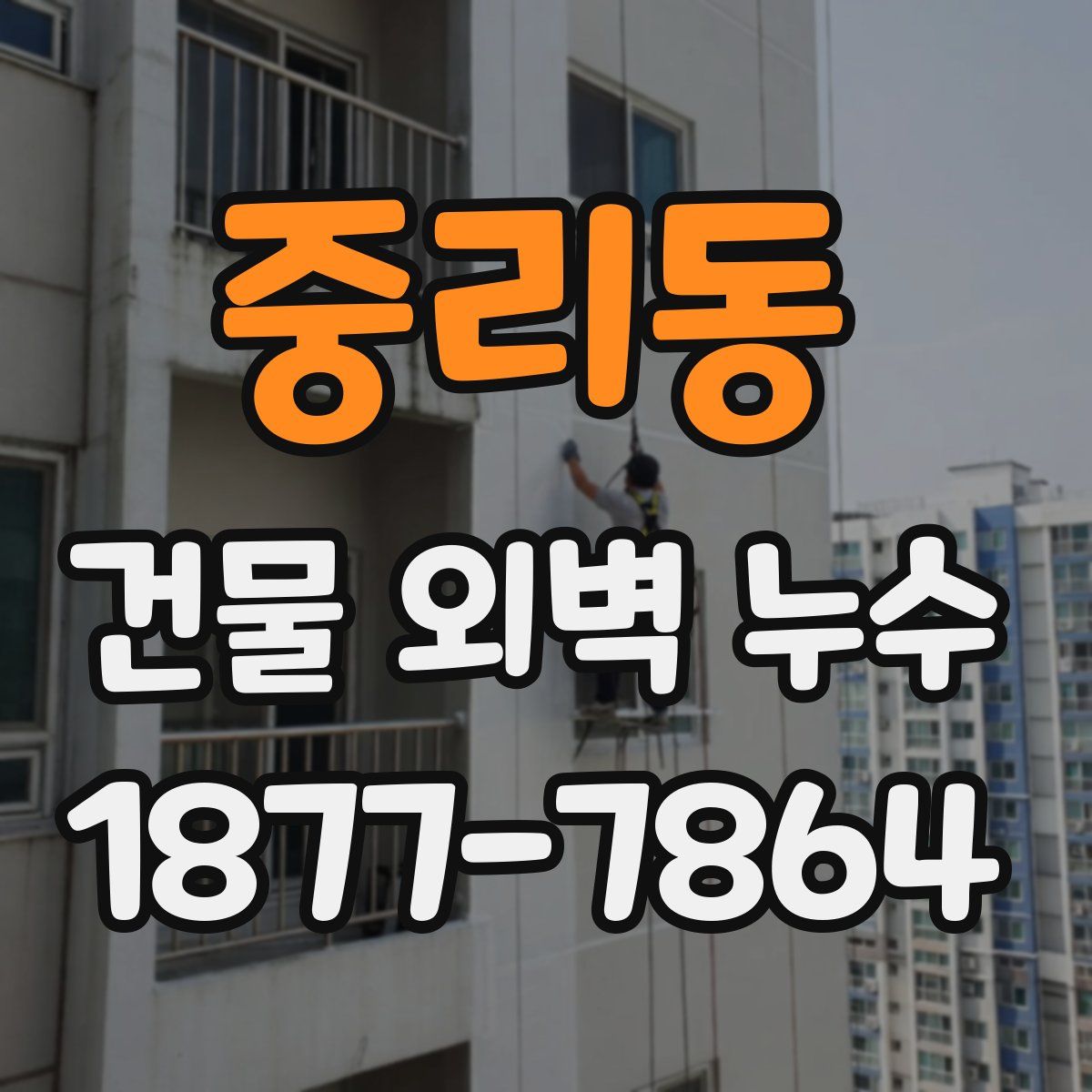 중리동 건물 외벽 누수