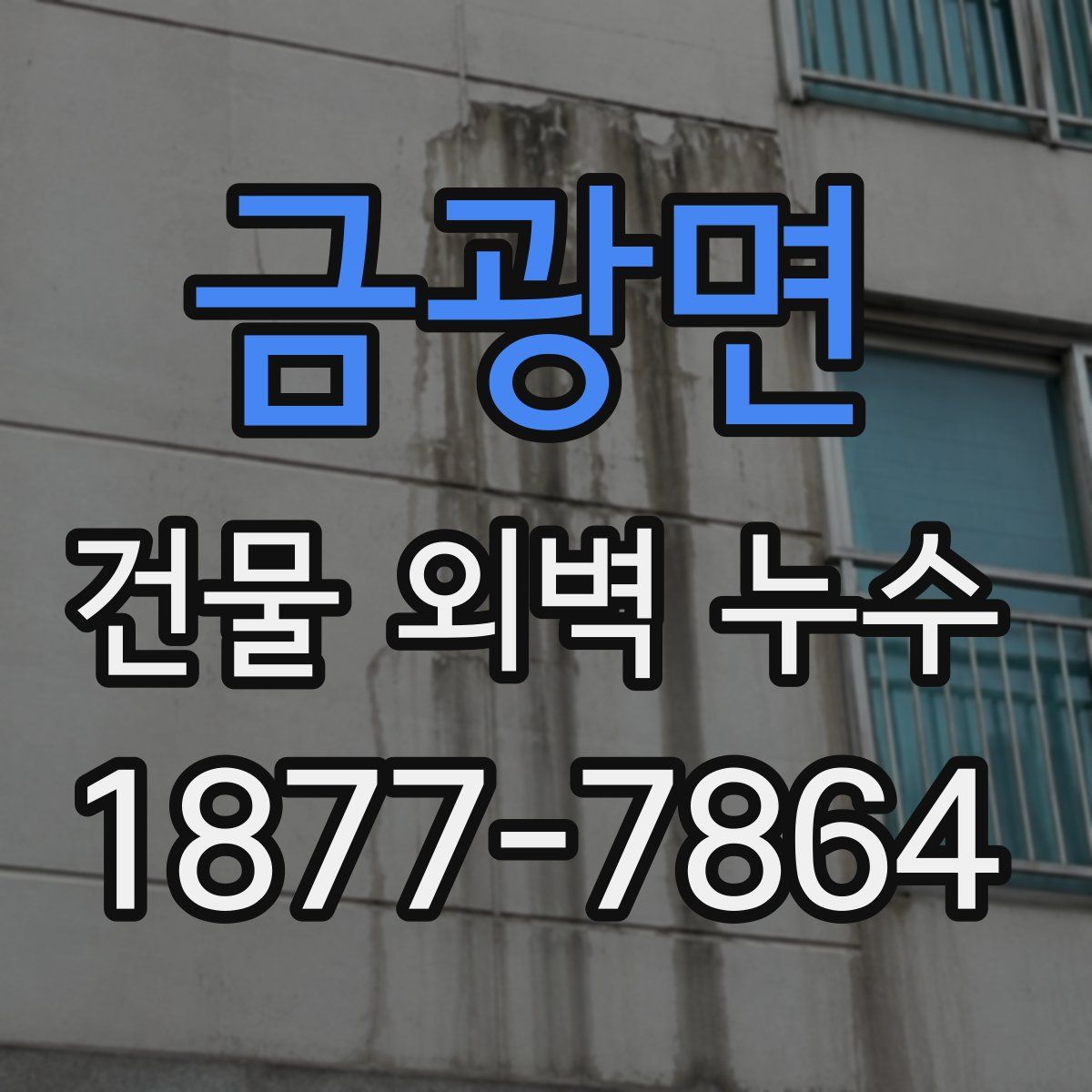 금광면 건물 외벽 누수