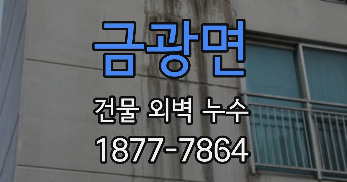 금광면 건물 외벽 누수