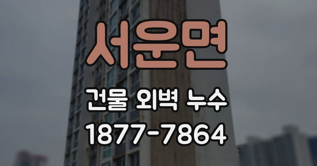 서운면 건물 외벽 누수