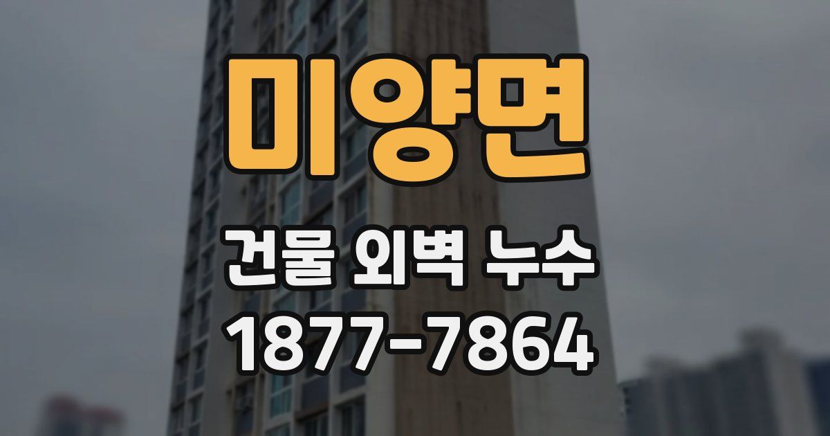 미양면 건물 외벽 누수