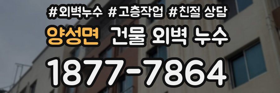 양성면 건물 외벽 누수