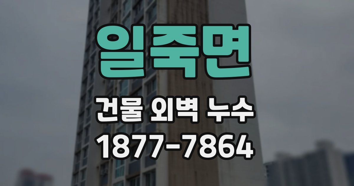 일죽면 건물 외벽 누수