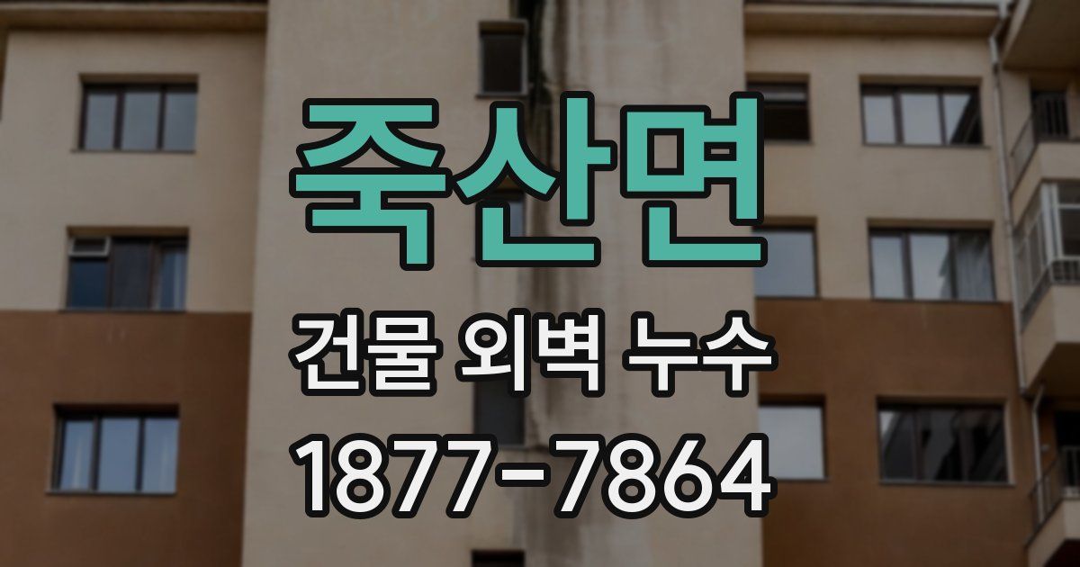 죽산면 건물 외벽 누수