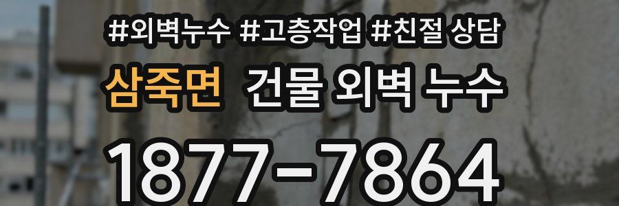 삼죽면 건물 외벽 누수
