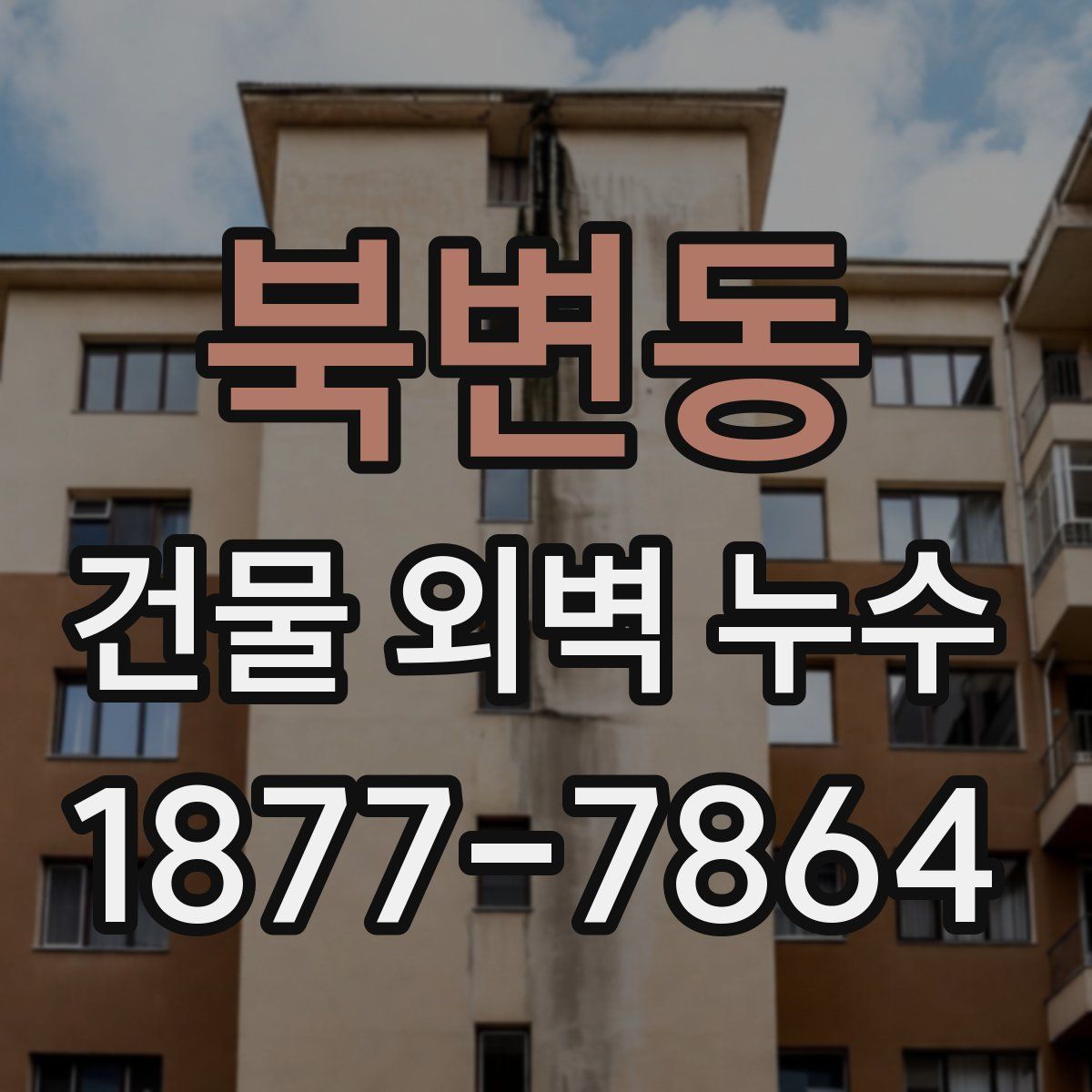 북변동 건물 외벽 누수