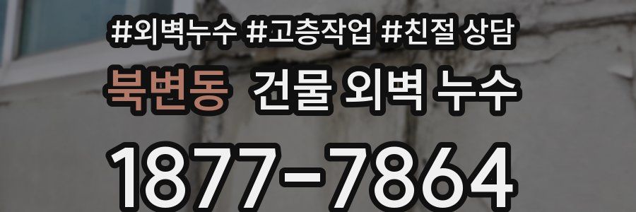 북변동 건물 외벽 누수