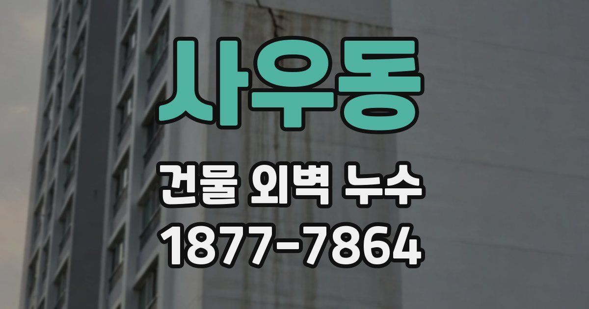 사우동 건물 외벽 누수
