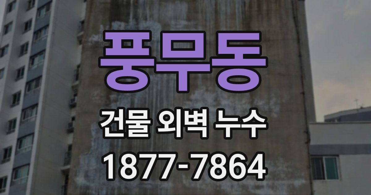 풍무동 건물 외벽 누수