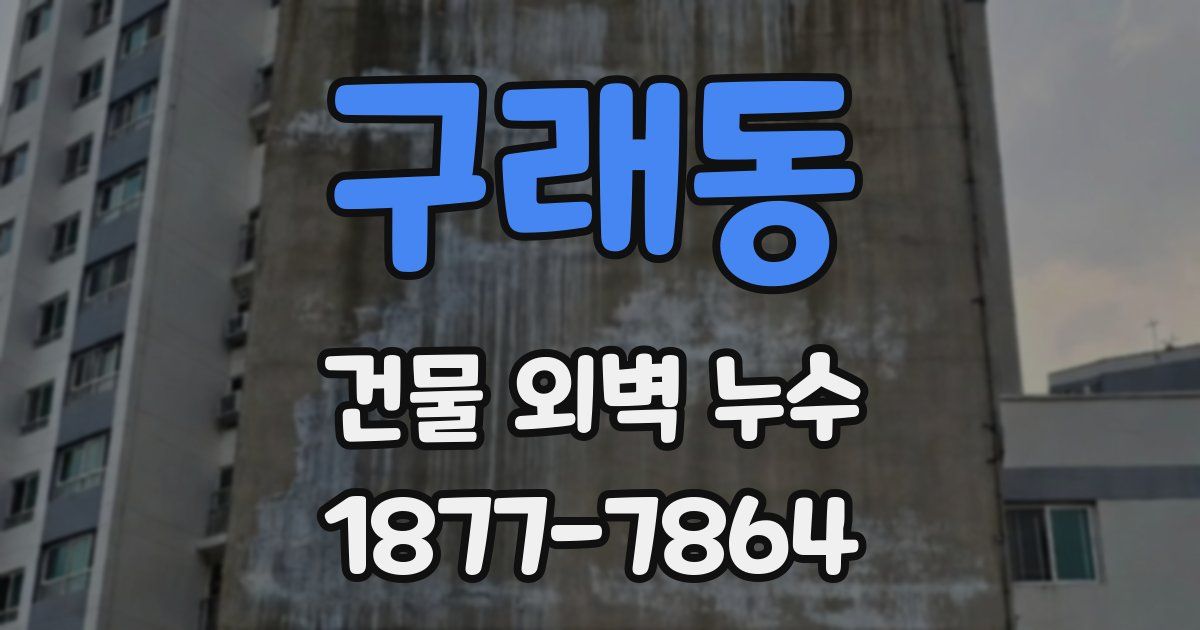 구래동 건물 외벽 누수
