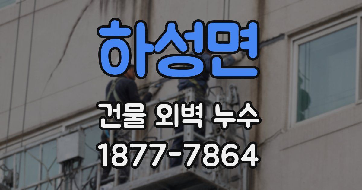 하성면 건물 외벽 누수