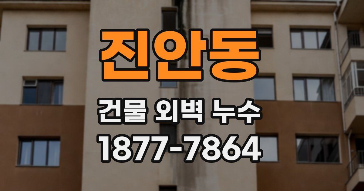 진안동 건물 외벽 누수