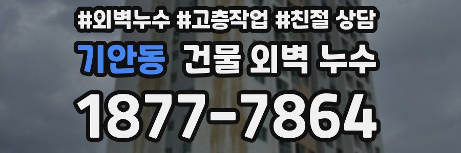 기안동 건물 외벽 누수