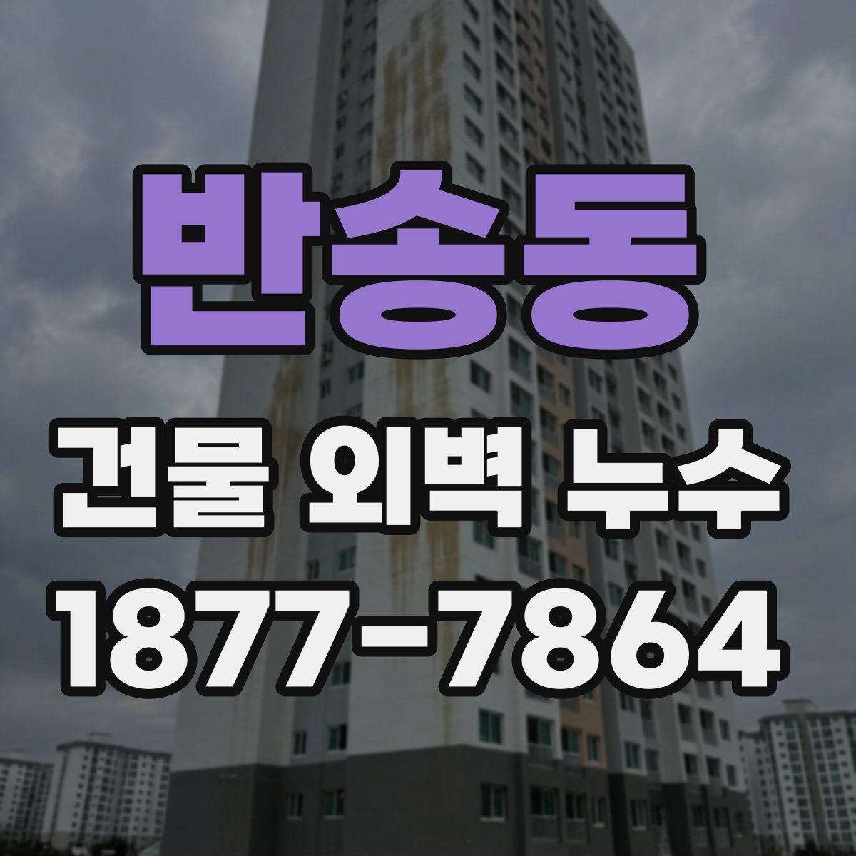 반송동 건물 외벽 누수