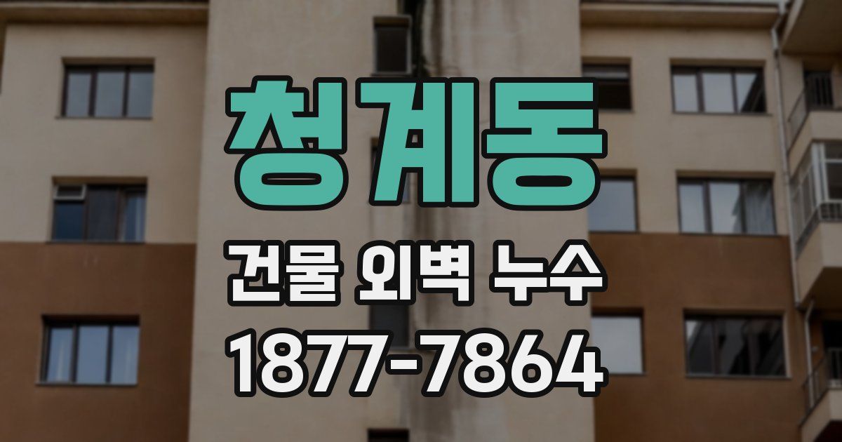 청계동 건물 외벽 누수