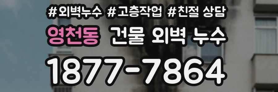 영천동 건물 외벽 누수