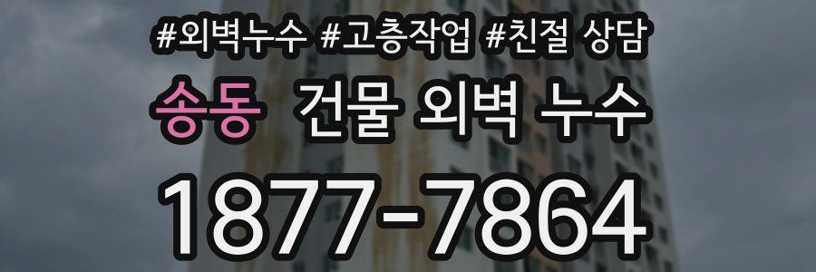 송동 건물 외벽 누수
