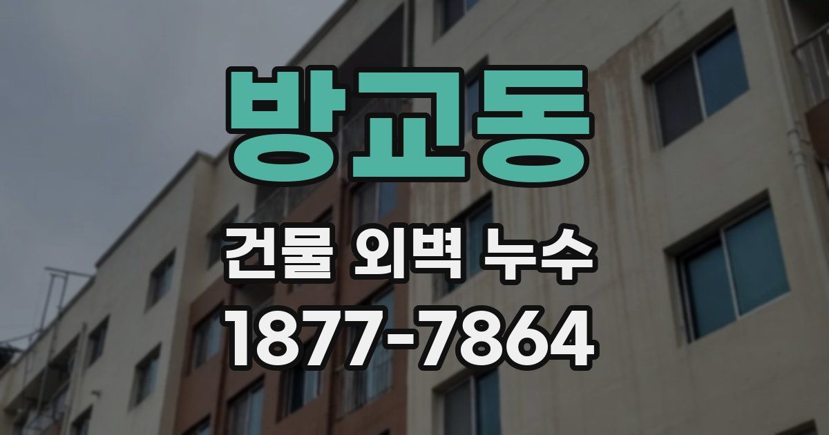 방교동 건물 외벽 누수