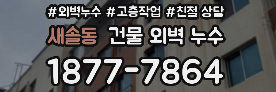 새솔동 건물 외벽 누수