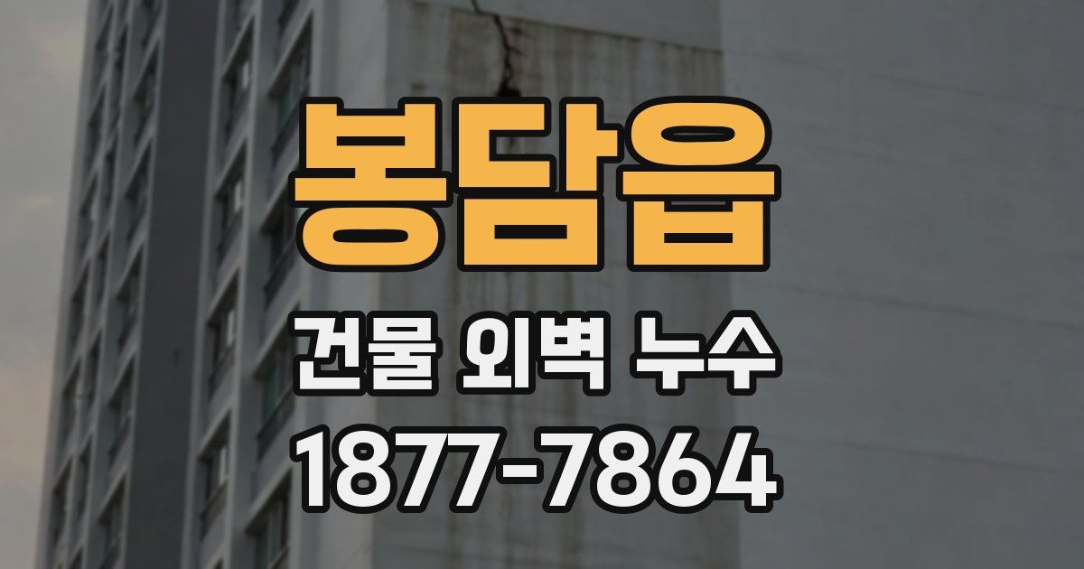 봉담읍 건물 외벽 누수