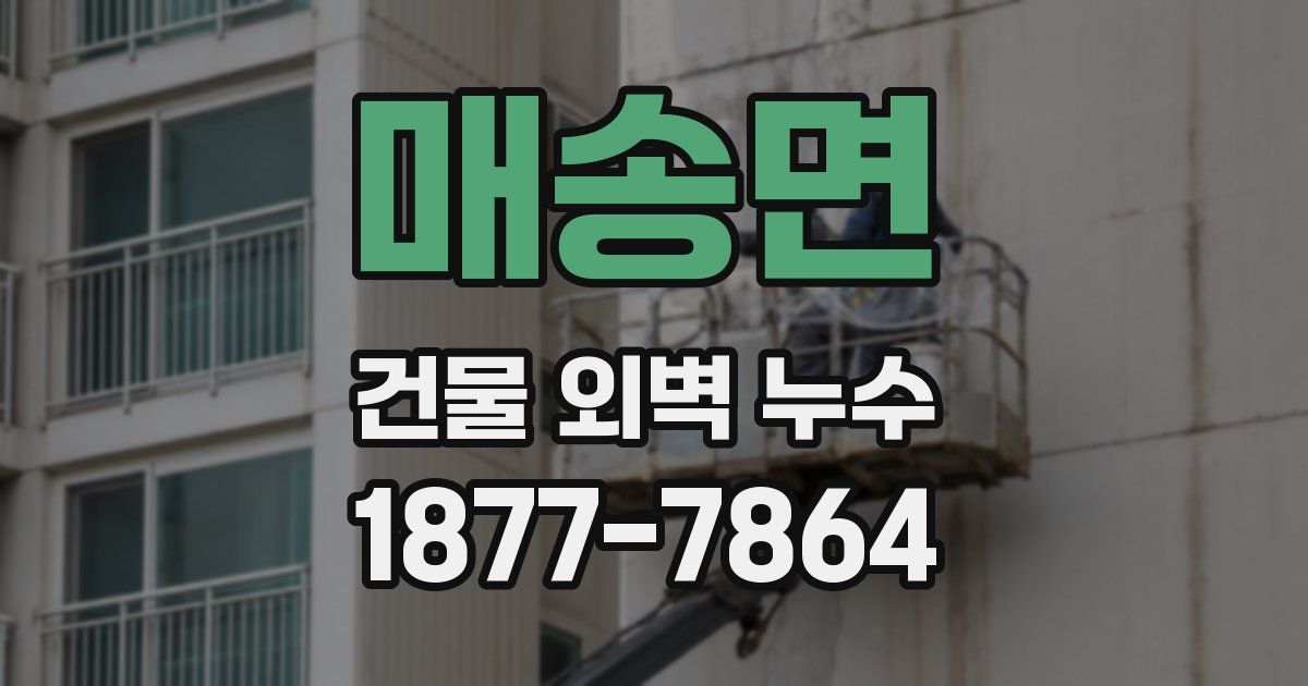 매송면 건물 외벽 누수