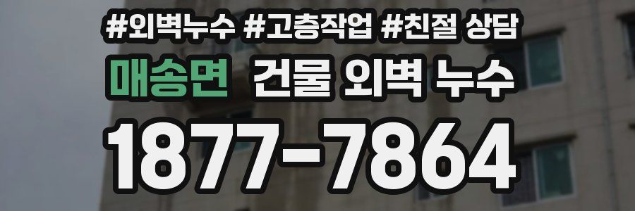 매송면 건물 외벽 누수