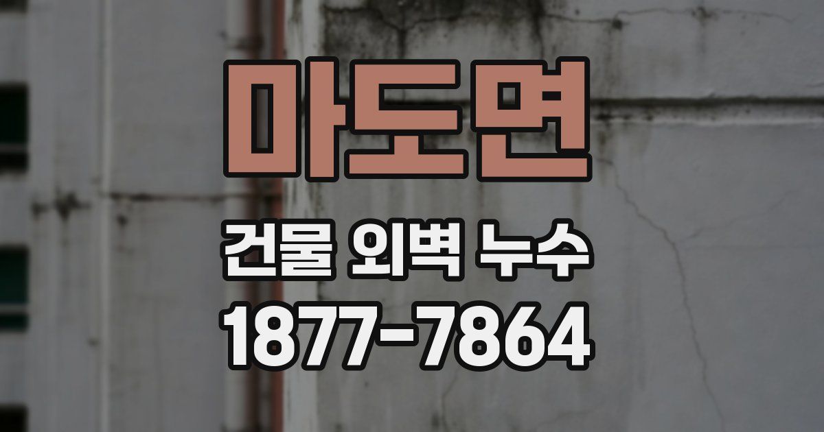 마도면 건물 외벽 누수