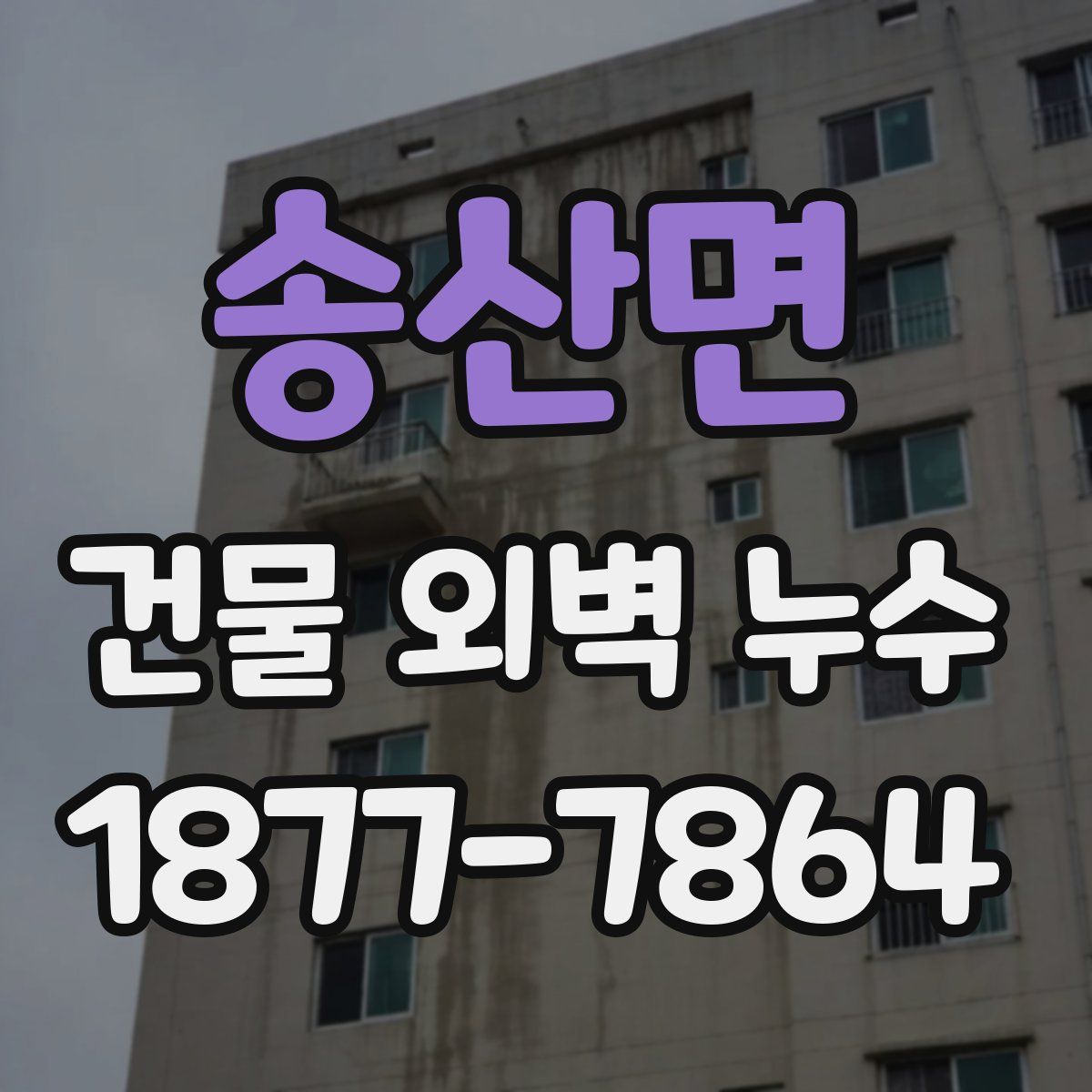 송산면 건물 외벽 누수