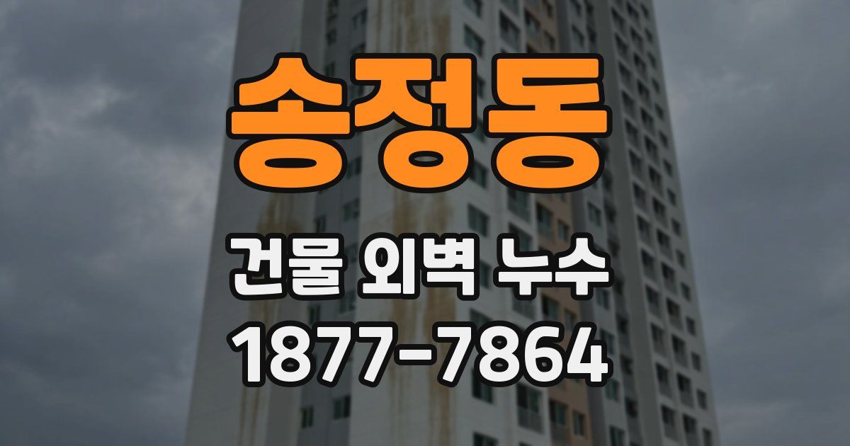 송정동 건물 외벽 누수