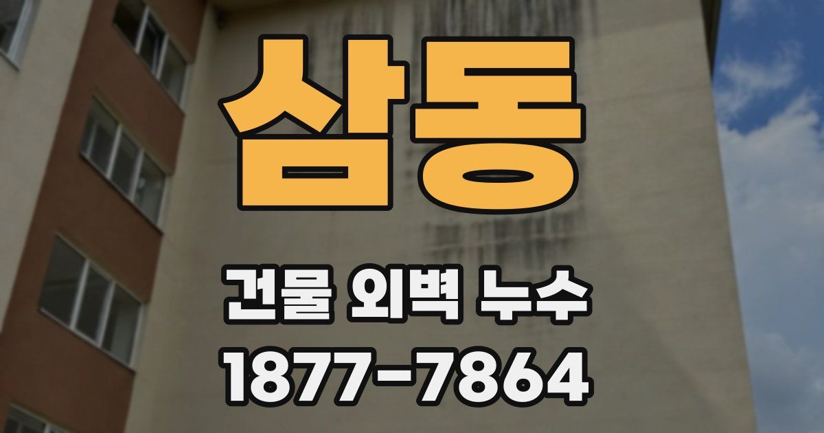 삼동 건물 외벽 누수
