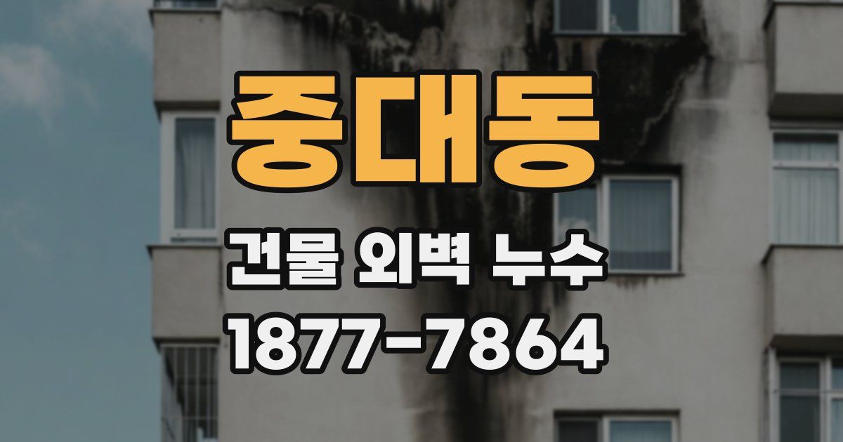 중대동 건물 외벽 누수