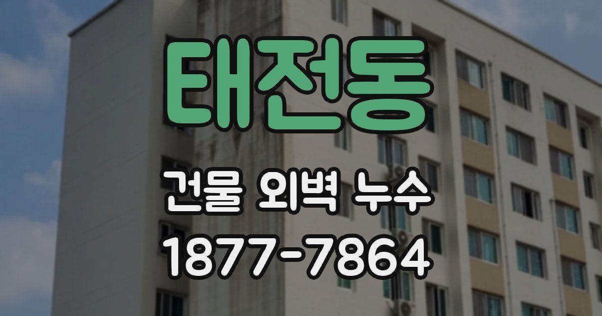 태전동 건물 외벽 누수