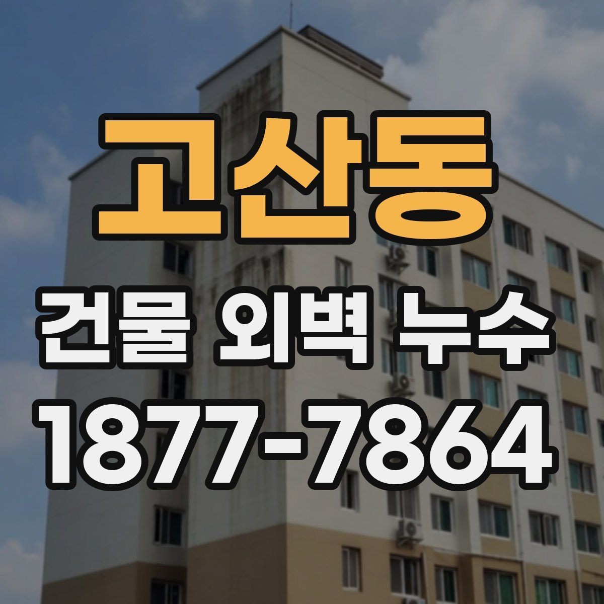 고산동 건물 외벽 누수 공사 전후 주의사항