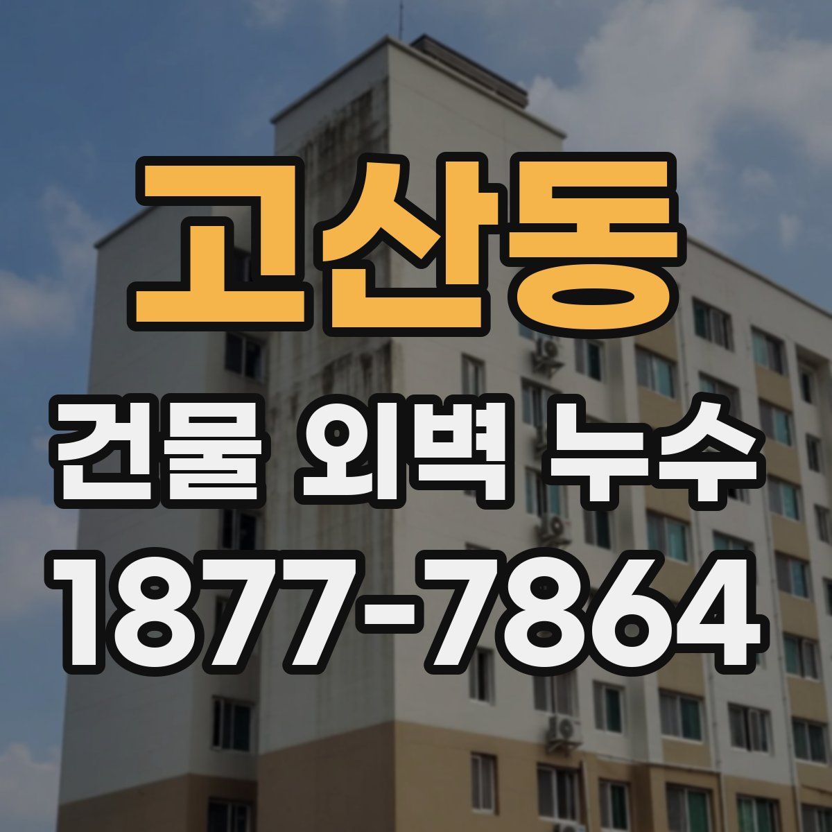 고산동 건물 외벽 누수