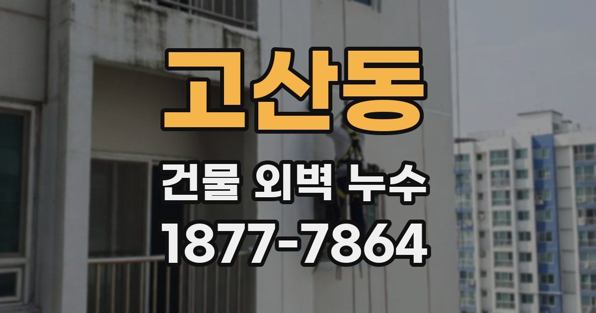 고산동 건물 외벽 누수