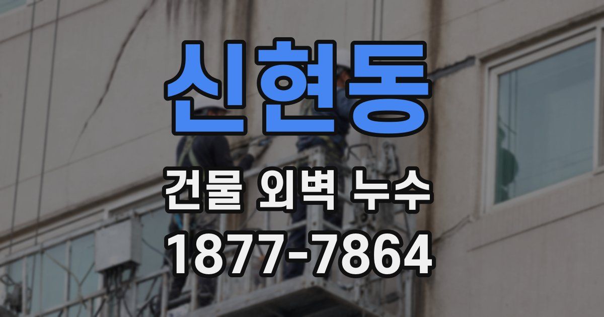 신현동 건물 외벽 누수