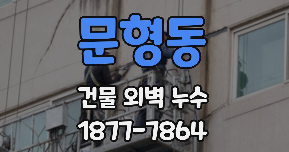 문형동 건물 외벽 누수