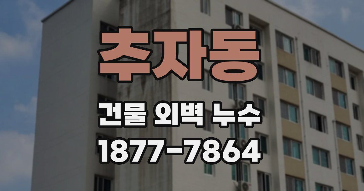 추자동 건물 외벽 누수