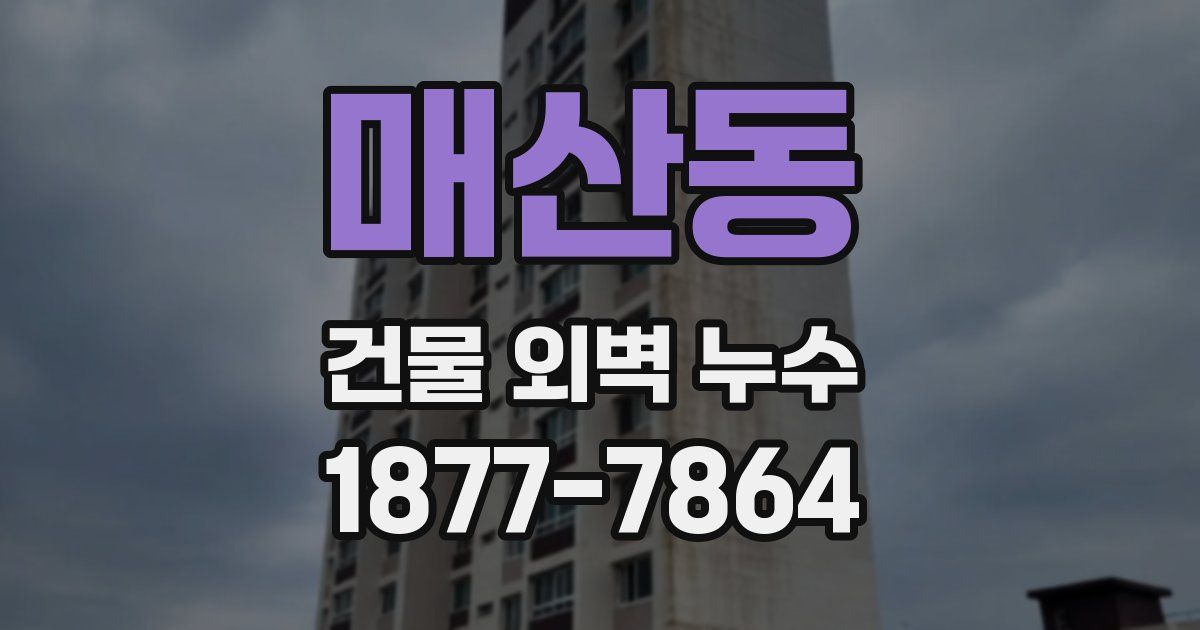 매산동 건물 외벽 누수